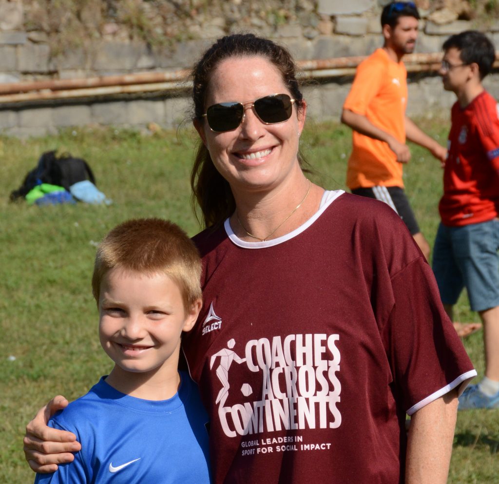 Andrea Montalbano and her son